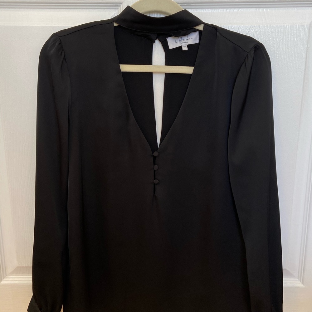 L’Academie Black Blouse Size Small